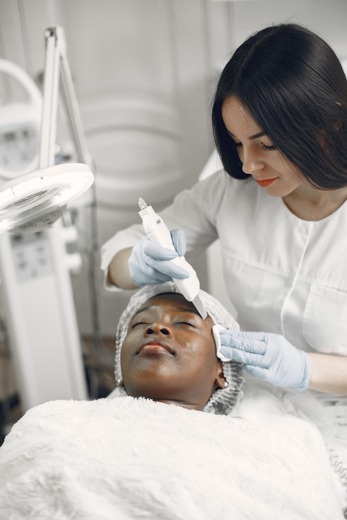 A clinician at work with a client